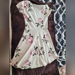 Impress Floral White and Pink Dress